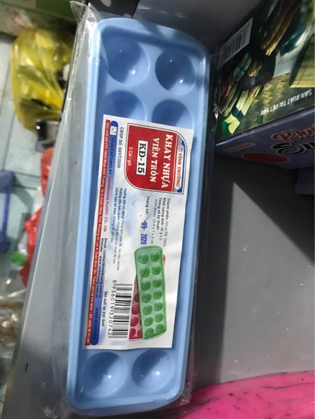 Vĩ đá nhựa tròn 2 mảnh KD 15