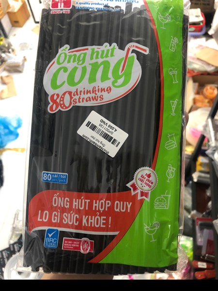 Ống hút đen- 1 bịch 80 ống