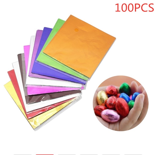 Giấy bạc gói chocola 8x8cm (100 tờ)