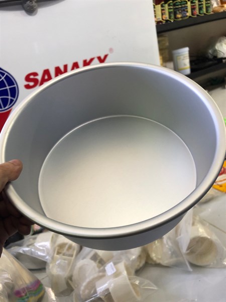 Khuôn tròn đúc TRẮNG ĐÁY LIỀN 20cm / 8 inch