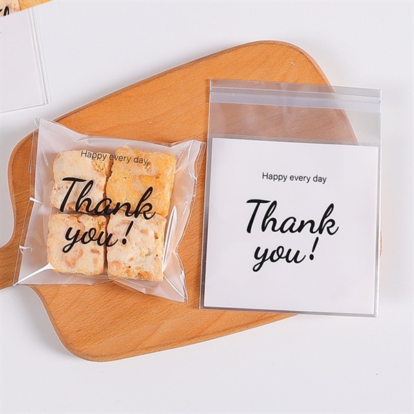 Túi dán Thankyou Trắng 14cm 100c