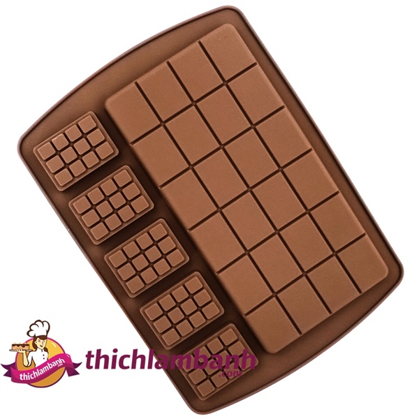 Khuôn silicon mảnh chocola