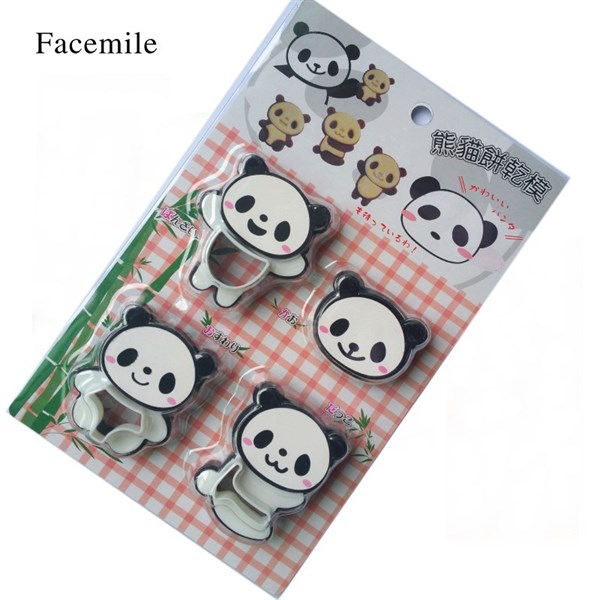 Bộ nhấn bánh quy nhựa gấu panda