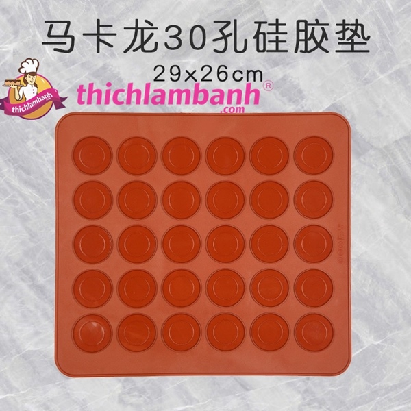 Tấm silicon nướng bánh Macaron - 30 ô
