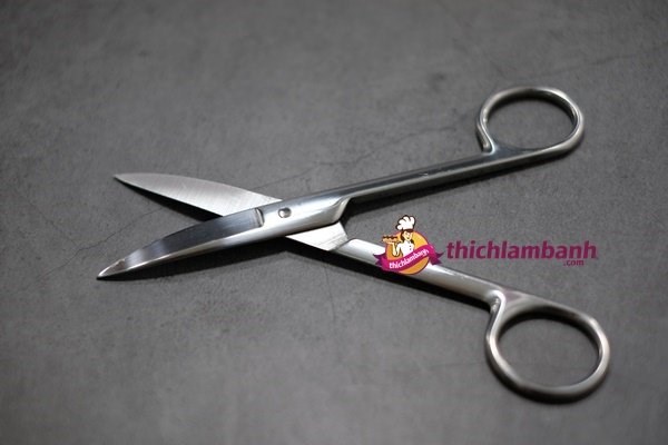 Kéo cong gắp bông kem inox