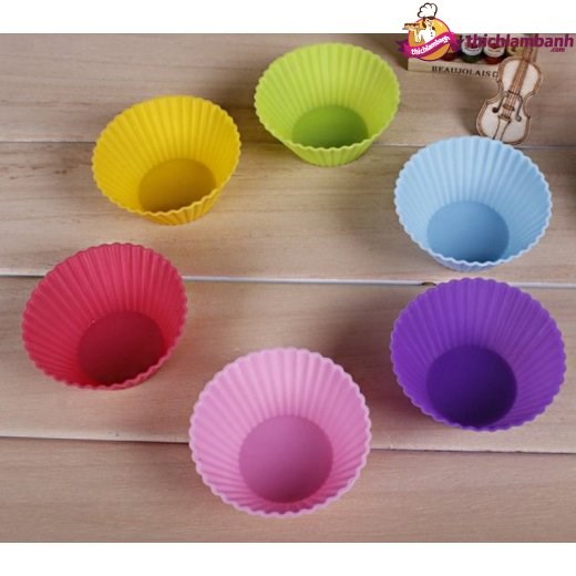 Khuôn silicon rời cupcake tròn (10 cái)