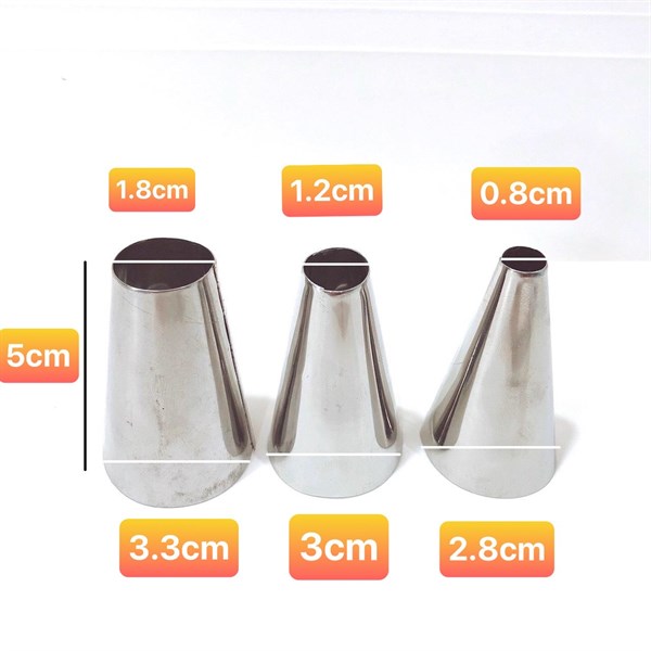 Đuôi lẻ bắt bông kem tròn đại - 1.2 cm ( số 2)