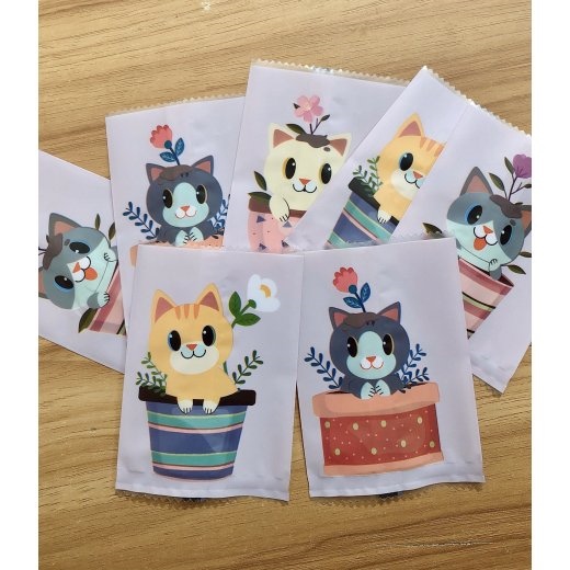 Túi ép bánh dứa Mèo 7x10cm
