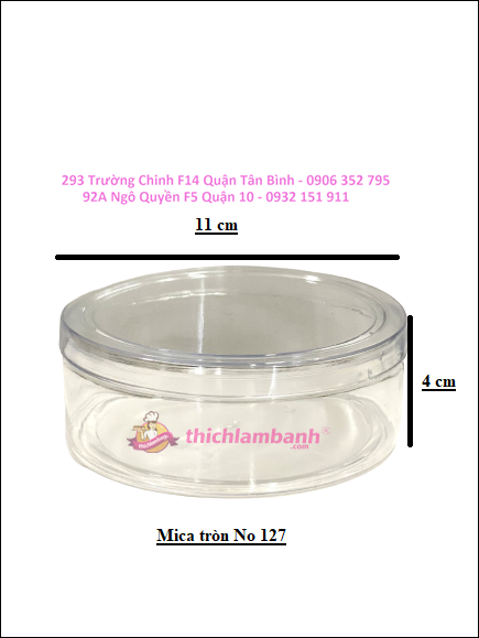 Hộp Mica tròn No 127
