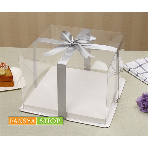 Hộp bánh kem mica trong 26cm