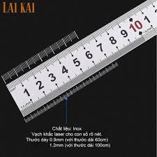 Thước Inox đo, chia bánh 60 cm.