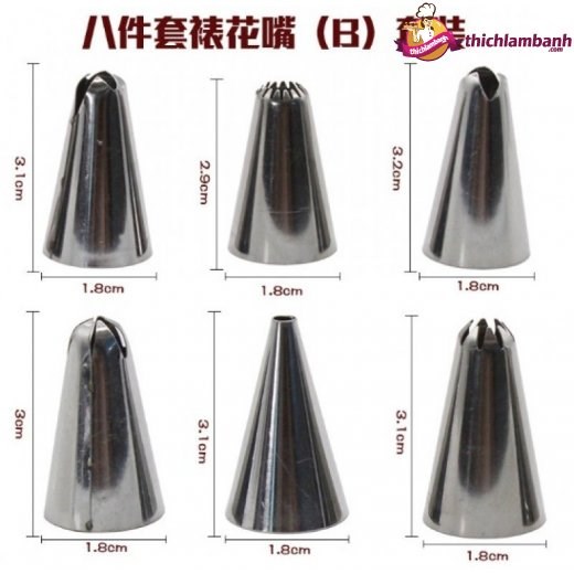 Bộ 6 đuôi + chốt + túi nylon - Bộ B