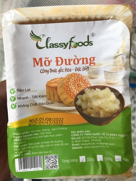 Mỡ đường Classy Food 250G
