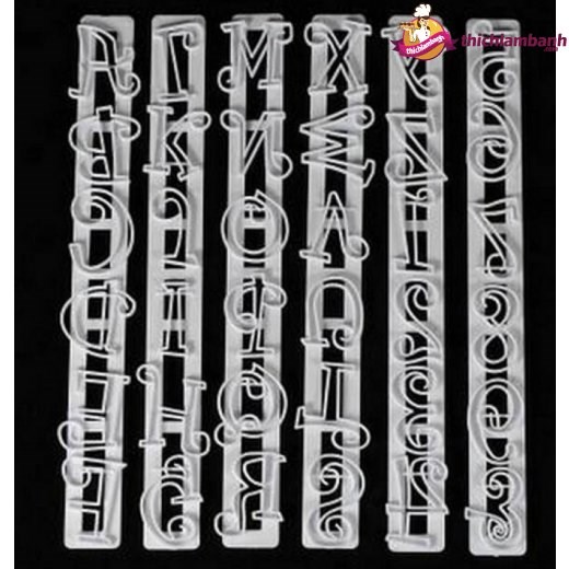 Bộ nhấn chữ cái thường + số màu trắng
