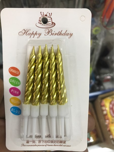 Nến xoắn kim tuyến / đủ màu