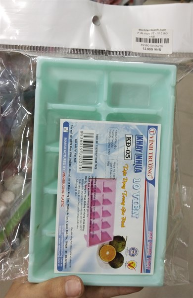 Vĩ đá nhựa VT - 10 ô chữ nhật