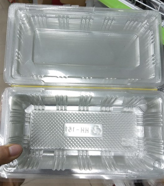 Hộp nhựa gập chữ nhật H151 - Thấp (10 cái)