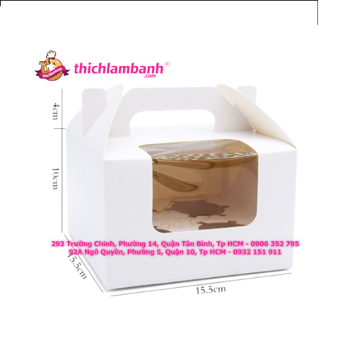 Hộp cupcake 4 xách tay