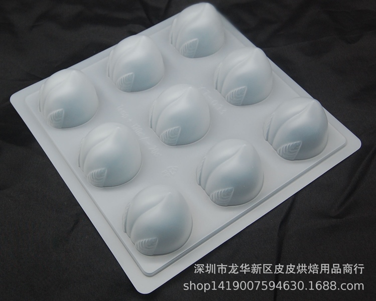 Khuôn nhựa trắng rau câu 9 trái đào