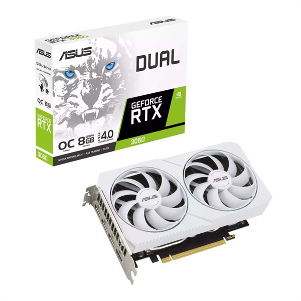 Card đồ họa Asus Dual GeForce RTX 3060 White OC Edition 8GB GDDR6