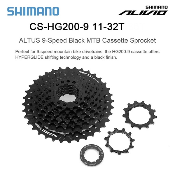 Líp Shimano HG200-9 chính hãng mầu đen 11-32T