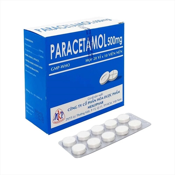 Paracetamol 500mg mekophar (h/200v) (viên tròn)