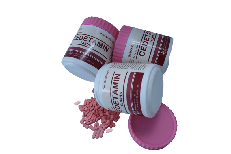 Cedetamin khapharco hồng (c/500v nén 1 lớp)