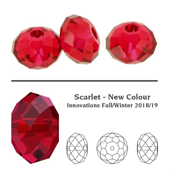 Hạt pha lê bánh cam #5040 Đỏ Scarlet