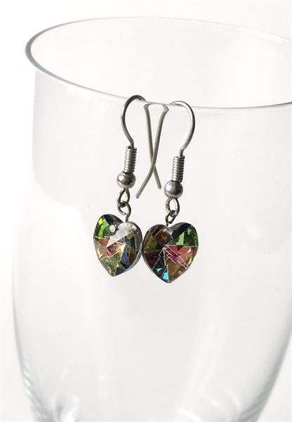 Hoa tai pha lê Swarovski tim 6228