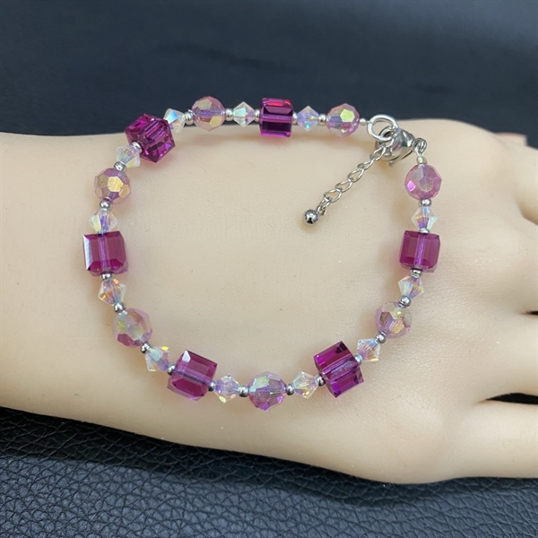 Vòng tay pha lê mix 5601M6, 5000M6, 5328M4 và cườm