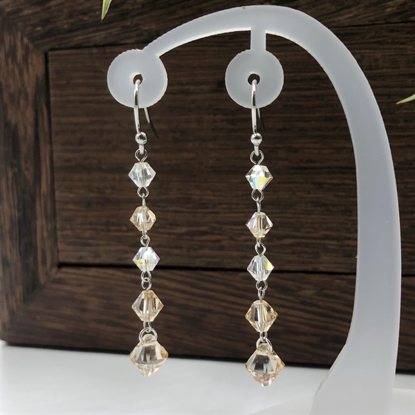 Hoa tai pha lê nón 5328 bẻ đinh