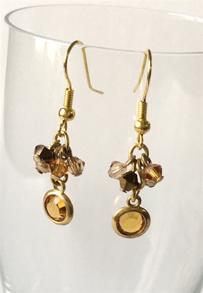 Hoa tai pha lê Swarovski mix charm link