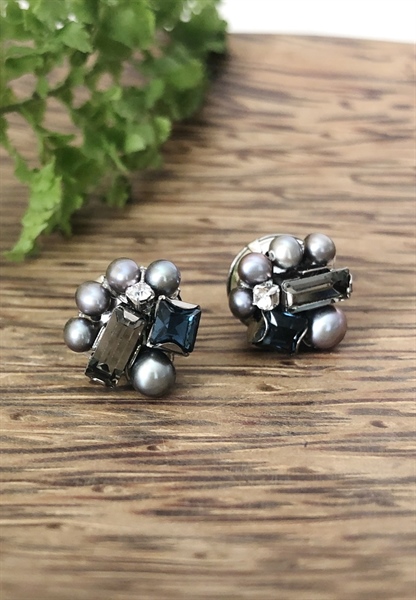 Hoa tai pha lê mix ngọc trai Swarovski