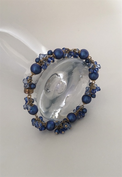 Vòng tay pha lê 5328 mix chùm và ngọc trai 5810