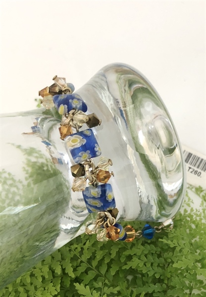 Vòng tay pha lê mix hạt thủy tinh