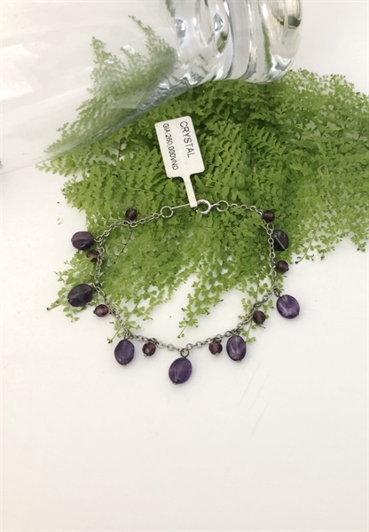 Vòng tay pha lê mix hạt thủy tinh