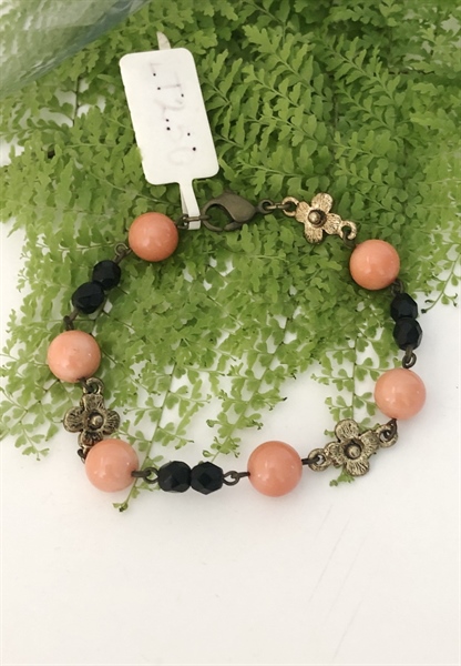 Vòng tay pha lê mix hạt thủy tinh