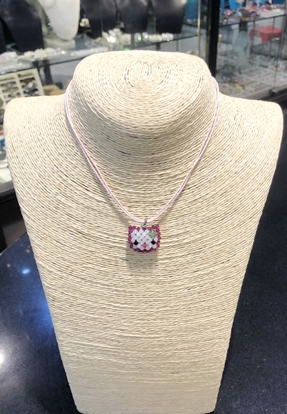 Vòng cổ dây cói mặt 5328M3 Kitty
