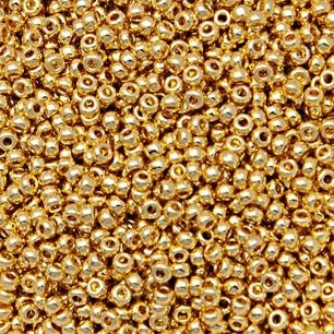 Hạt cườm tròn 11/0 Miyuki mạ vàng 24Kt
