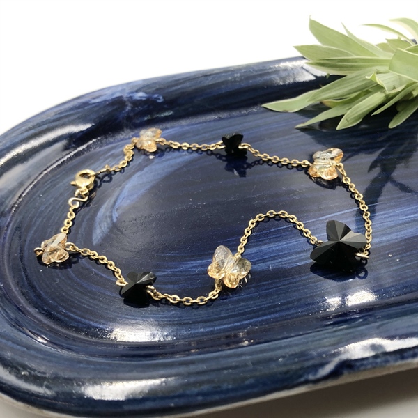 Lắc chân pha lê 5754 và xích