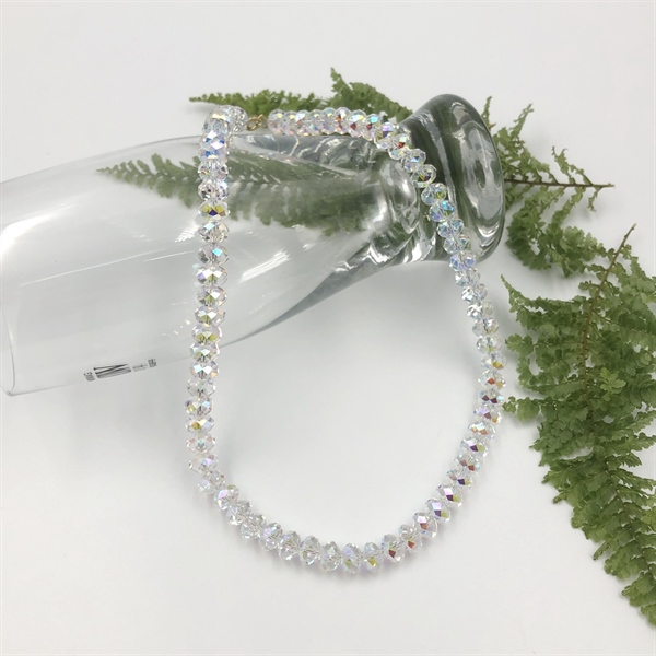 Vòng cổ pha lê Swarovski bánh cam trắng AB #5040M6