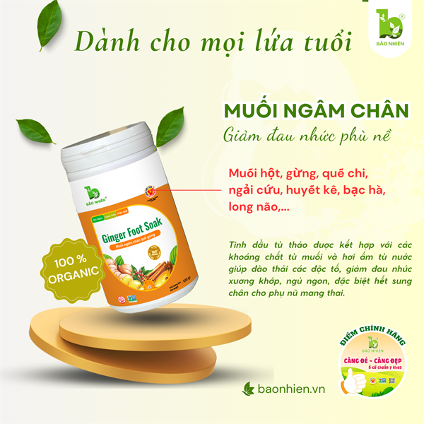 Muối ngâm chân Quế Gừng - 500gr