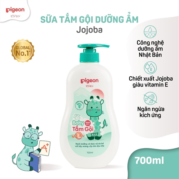 Tắm gội 2 in 1 Pigeon Chiết xuất JoJoBa