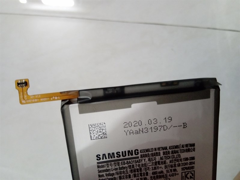 Pin điện thoại chính hãng samsung EB-BA315ABY cho Galaxy A31 SM-A315F