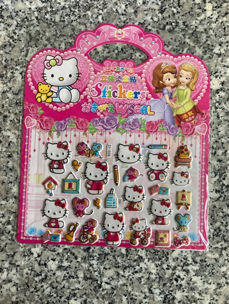 Sticker nổi có quai xách kèm tô màu S1-001-064