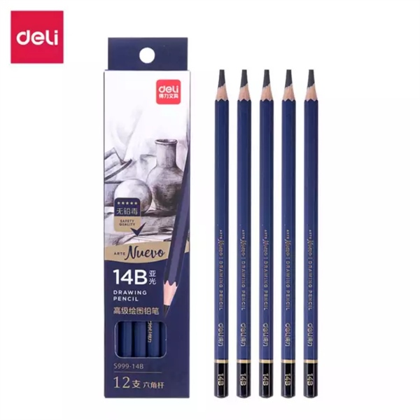 Bút chì gỗ Deli S999-14B (1/12)