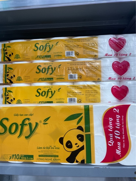 TNG,LD_Giấy vệ sinh Sofy (12 cuộn+giấy ăn km)