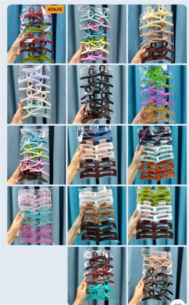 Lố 12 kẹp màu các kiểu