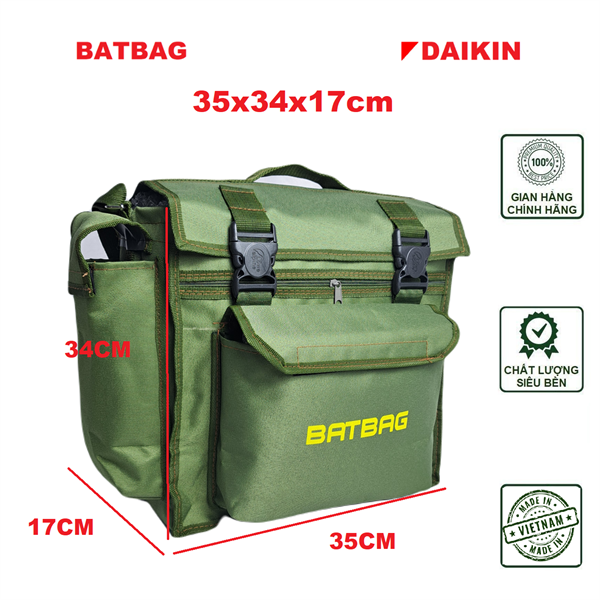 XL35B 35x34x17cmTúi đựng dụng cụ sửa chữa, túi đồ nghề, túi thợ điện nước, thợ điều hòa Batbag