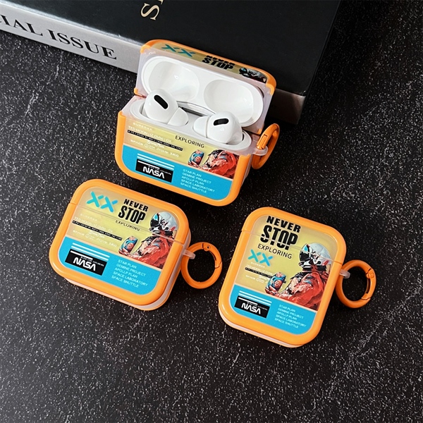 Case Airpod Viền Cam Never Stop- 1/2
